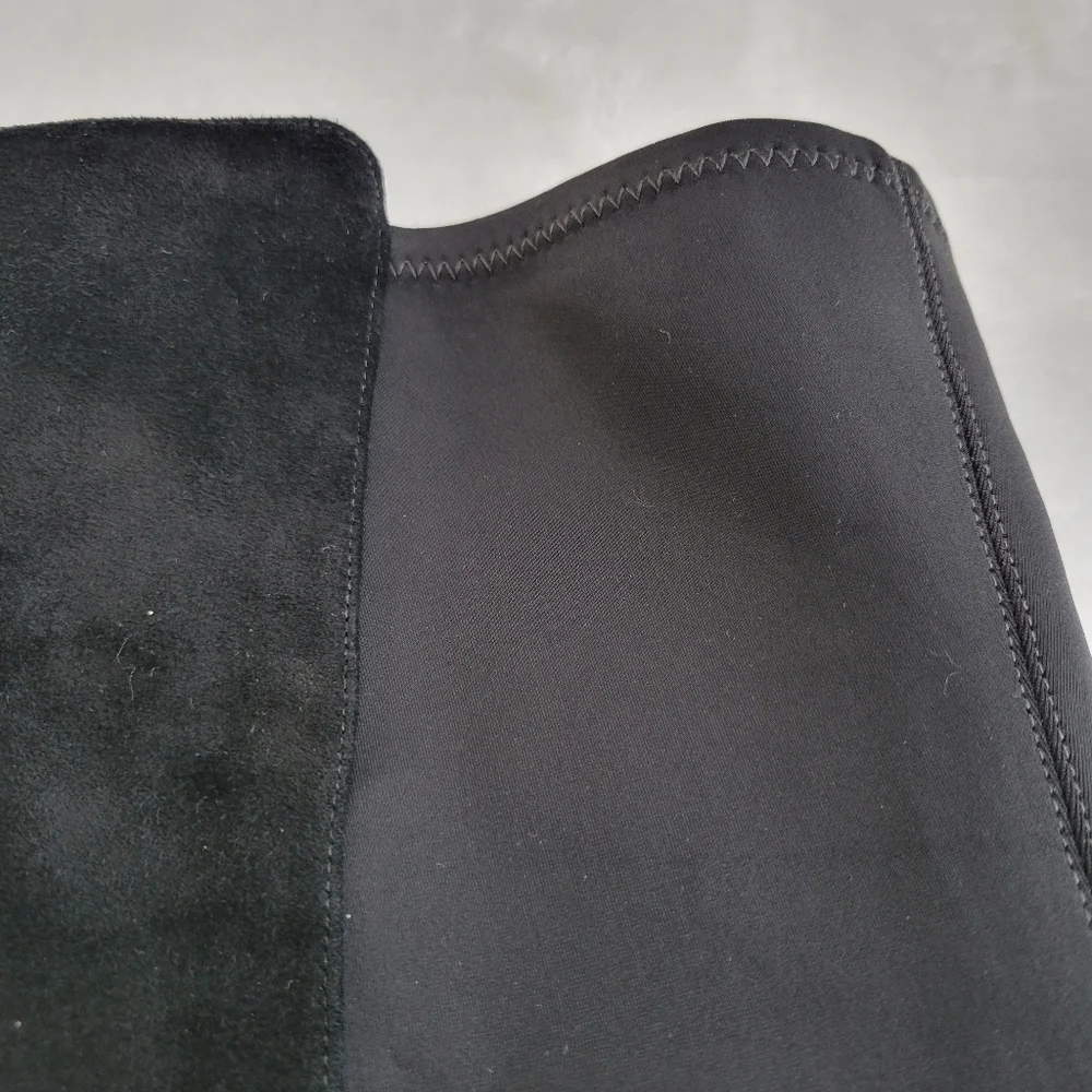 Tory Burch Caitlin Over the Knee Boots Black Suede Stretch Tall OTK Boots Size 5